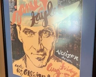 Verizon Arena framed James Taylor concert poster