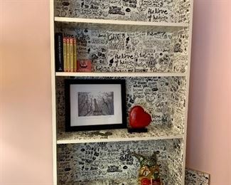 Graffiti art bookshelf