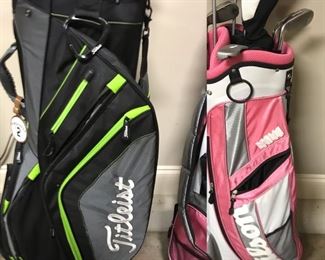 new men's Titleist golf bag. Ladies Wilson golf club set
