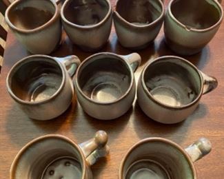 Frankoma pottery coffee mugs