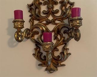 Home Interior wall sconces with candles