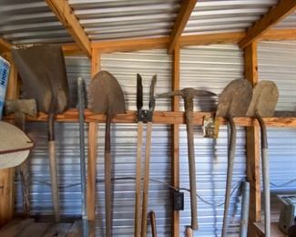 Variety of vintage garden tools!