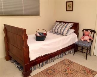Twin Sleigh Bed circa 1840