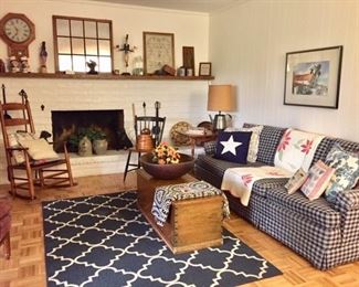 Family Room Filled with American Country Primitives