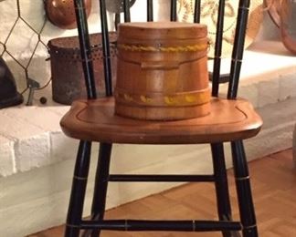 Hitchcock Chair with Sugar Bucket