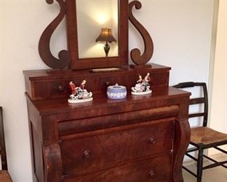 American Empire Dresser with Swing Mirror circa mid 1800s