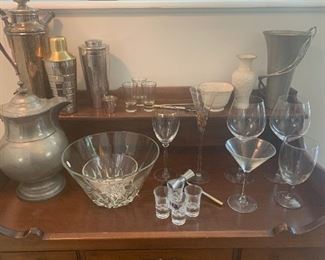 Pewter and Stainless Barware