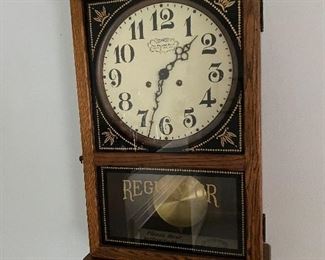 New England Clock Company Regulator..Needs some work AS IS