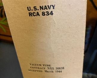 US Navy March 1944 Vacuum Tube, Original Box