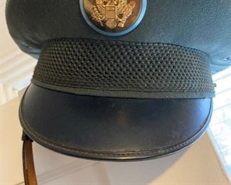 Vintage Army Hat with Strap