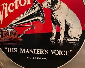 RCA Nipper the Dog Metal Sign ( Newer)