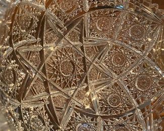 Antique American Brilliant Centerpiece  Sawtooth