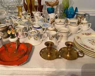 Vintage Creamer Sugar, Charger Plates