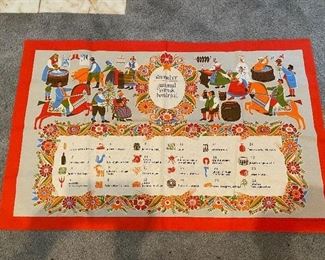 Vintage Swedish Printed Table Linen