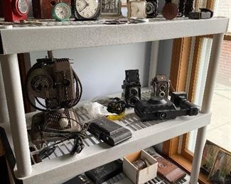 Vintage Cameras , Alarm Clocks, 