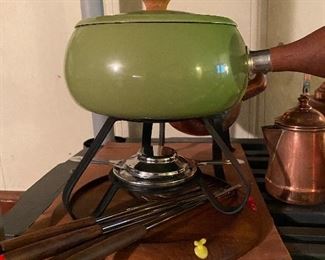 Mid Century Fondue with Forks