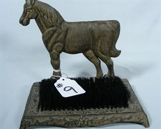 Cast iron shoe brush