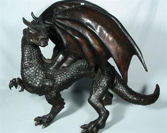Very heavy bronze sculpture of dragon