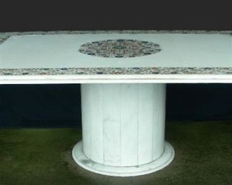 Spectacular custom made inlaid marble table from India