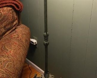 Heavy Metal Leaf Form Floor Lamp, 