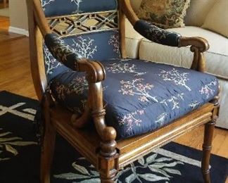 All Custom Century Furniture Asian Style Faux Bamboo Armchair,  800.