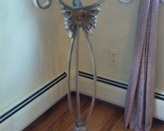 Glass Topped Metal Pedestal, 