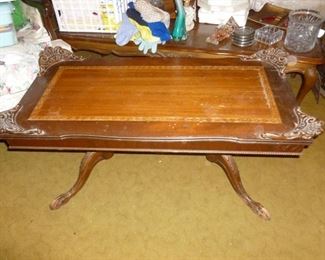 Carved vintage coffee table