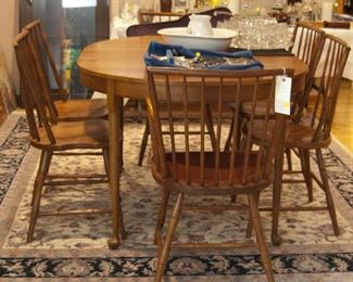 Statton Trutype Americana Dining Room Table; 6 chairs, 3 leaves. Made in USA.