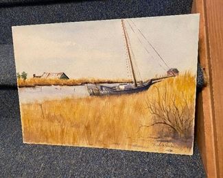 Watercolor by William H. Hoopes - unframed