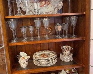 Items available inside Stickley China Cabinet