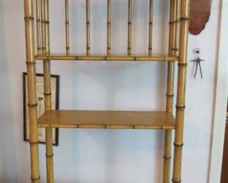 BUY NOW $750.00                                                                                                 John Widdicomb Faux Bamboo Etagere Bookcase Shelves.. 84" T ~ 27 1/2" W ~ 13" D