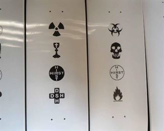  BUY NOW $7500.00  FIRM.                                                                        Set of 5 Damien Hirst Skateboard Decks.. Signed.. Appointment will be made as they are off the premises.