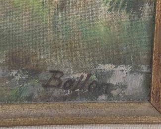 Framed Oil on Canvas Signed. 20" x 17"
