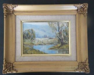  Signed Ronald Peters Oil on Board. 11.5" x 9.5"