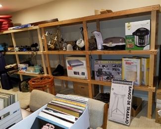 all wooden shelving units ARE for sale.  BUYER must remove, bring help!