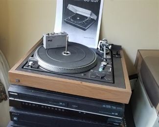Dual CS1257 turntable, with hard plastic dust cover