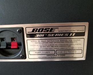Bose speakers 301, Series III