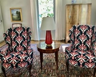 See # 14 Wingback Chairs price and description on first photo