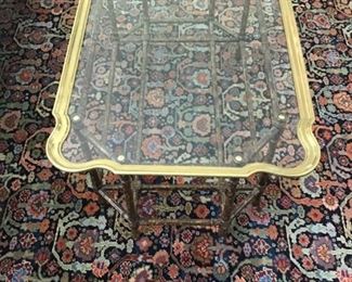 45 view top Baker Coffee Table Beautiful Hollywood Regency Faux Bamboo Scalloped Brass. Retails for $2200- Offering at Sale. $521! 314 494 7222