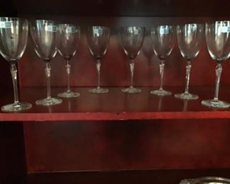 136-Set of 8 wine Glasses no chips. $23