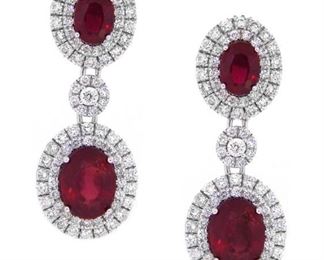 Ruby & Diamond Earrings