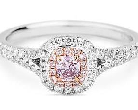 Pink Diamond Solitaire Ring