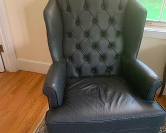 Leather office chair / Green 