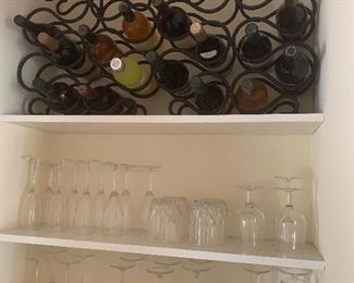 Wine and bar glasses 