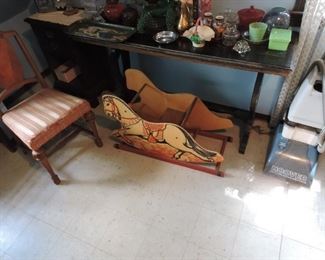 Toddler rocking horse circa 50"s