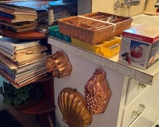 Cookbooks and flatware sets, OH! and more copper.