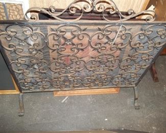 WHOUGHT IRON FIRE PLACE SCREEN