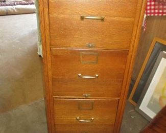 OAK FILE CABINET