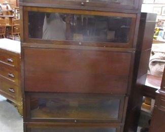 FIVE STACK LAWYERS BOOKCASE WITHDROP FRONT DESK