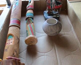 NATIVE AMERICAN HOPI KACHINA DOLL SIGNED POTTERY & MORE